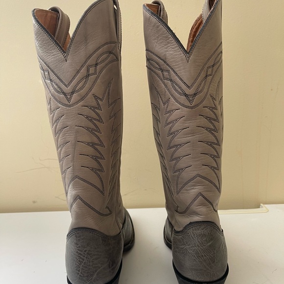 NWT Alberta Boot Company Gray Cowboy Western Boots Women Size 8 US - Picture 3 of 8